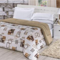 Edredom Quality Queen Malha 100% Algodão Dupla Face Avelã - Top Chick