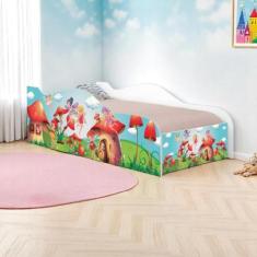 Cama Fun Fadinhas Meninas Solteiro Com Colchão - Kids Mobili