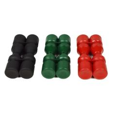 Kit Shakers Ganzá Chocalho Duplo 3 Peças Grave Médio Agudo