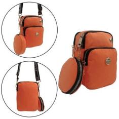 BOLSA MINI BAG TRANSVERSAL MAIS PORTA MOEDA-Unissex