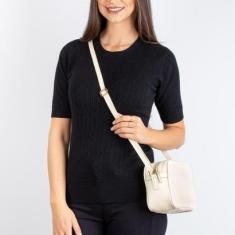 Bolsa quadrada pequena de couro liso Diana-Feminino