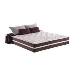 Cama Box Viúva 128 Tecido Sintético Branco com Colchão Little Angel - 