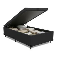 Cama Box com Baú com 41cm de Altura Prince Preto