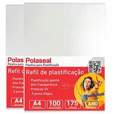 Polaseal A4 200un Plástico para Plastificação 0,07 175mic