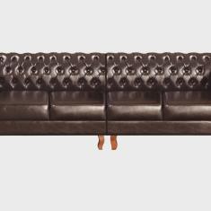 Sofá Duquesa Chesterfield Modulado 4 Lugares Decoração Recepção