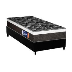 Conjunto Box Solteiro: Colchão Anatômico Plumatex D33 Selectus + Base Crc Suede Black (88x188)