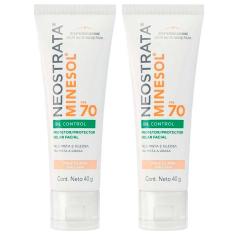 Neostrata Minesol Oil Control Kit com 2 Unidades – Protetor Solar Facial com Cor FPS70 – Clara 40g K-Unissex