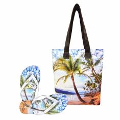 Bolsa Com Chinelo Feminino Beach Coqueiros Magicc Bolsa