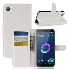 Capa para HTC Desire 12, capa carteira flip de couro PU premium com compartimento para cartão, suporte e fecho magnético [capa interior à prova de choque de TPU] Compatível com HTC Desire 12