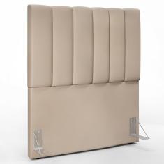 Cabeceira Cama Box Solteiro 100 Cm Dália W01 Suede Bege