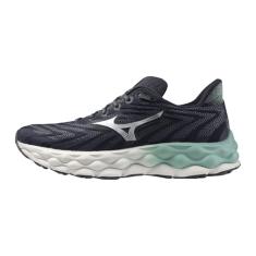Mizuno Tênis de corrida feminino Wave Sky 8, Tinta indiana - prata, 35