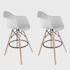 Kit 2 Banquetas Dsw-M Eames Arm