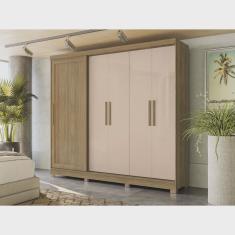 Roupeiro Mdp 5 Portas e 4 Gavetas com Pés