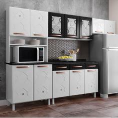 Cozinha De Aço Completa Telasul Mirage Com Balcão Branco/preto