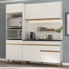 Cozinha Compacta Multimóveis Veneza Gw Fg3694 Com Armário E Balcão Branca