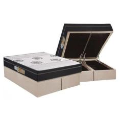 Cama Box Baú Queen: Colchão Espuma Polar D28 / EP Orthoface Class + Ba