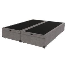 Base Box Baú Queen Cinza De Madeira 158cm Kazamix