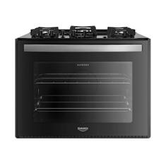 Fogão 5 Bocas Embutir Dako Supreme Mesa de Vidro Bivolt - Preto