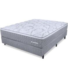 Cama Box Casal Colchão Smart Spring Mola Ensacada e Pillow Top de Espu