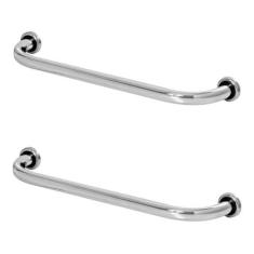 Kit 2 Barras De Apoio De Idoso Para Banheiro 80cm - MetalCromo