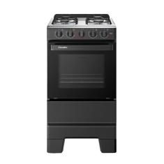 Fogão de Piso Esmaltec 4 Bocas Ideal Pop F4ISP - Acendimento Manual, Preto, Bivolt