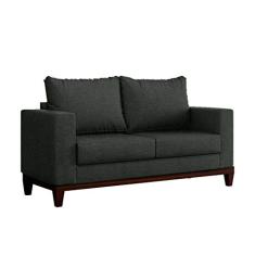 Sofá 2 Lugares Davos Linho Cotton Grafite