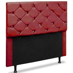 Cabeceira Casal Alemanha 140 cm Suede Vermelho - D A Decor