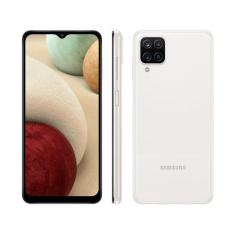 Smartphone Samsung Galaxy A12 64Gb Branco 4G - Octa-Core 4Gb Ram 6,5 C