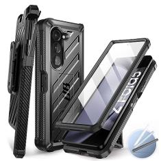 SUPCASE Capa para Galaxy Z Fold 5 (Unicorn Beetle), [Clipe de cinto com suporte para caneta S ] [protetor de tela e suporte embutidos] Capa de celular resistente à prova de choque resistente para