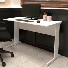 Mesa Escrivaninha de Estudos 120cm x 60cm Pé Metal F5 Office - F5 Offi