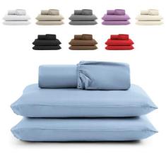 Jogo De Cama Em Microfibra Casal Padrão Com Elástico - Enxovais Casa, 