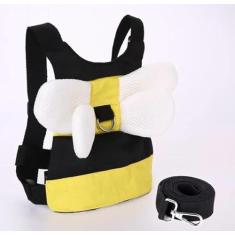 Coleira Guia Infantil Criança Mochila Segurança Anti Perda (Abelha)