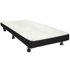 Cama Auxiliar D28 Solteiro Bordado Nero Black (79x171x11) - Ortobom
