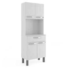Armário De Cozinha Paneleiro 4 Portas 1 Gaveta Branco