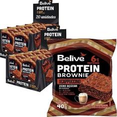 Protein Brownie Cappuccino BELIVE Zero 40g (20 unidades)