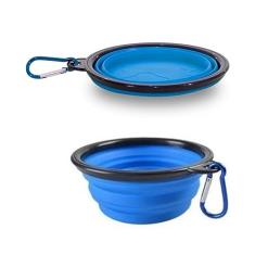 Comedouro Prato Pratinho Pet Para Ração Retrátil Azul