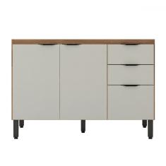 Balcão de Cozinha para Pia 120cm Firenze Amêndola/Nude Prime Tx - Demóbile