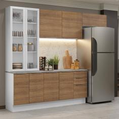 Armário de Cozinha Completa 270cm Branco/Rustic Stella Madesa 11