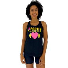 Regata Feminina Recorte Nadador MXD Conceito Partiu Academia, EGG, Pre
