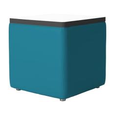 Mesa Otomana Pro Series Estofada 45,7 cm x 45,7 cm Quadrada Apagada a Seco (45,7 cm A); Móveis Comerciais Colaborativos para Lobby de Hotel, Escritório, Restaurante, Sala de Espera -