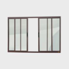 Janela Confort 4 Folhas Vidro Liso 120cm x 200cm Brimak
