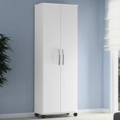 Armário Multiuso Napoles Lavanderia 02 Portas Branco - Ofertamo