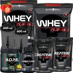 Kit 2x Whey Turbo + 2x Creatina 150g + Pré-Treino BOPE 150g + Thermo F