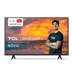 Smart TV TCL LED 4K UHD HDR 43&quot; Android TV com Comando por controle de Voz, Google Assistant e Wi-Fi - 43P615