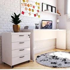 Mesa de Escritório Natus 40mm 120 Bramov Móveis Branco