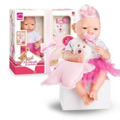 Boneca Bebezinho Real Newborn - 34cm Menina - Roma Brinquedo