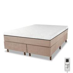 Cama Box e Colchão Magnético Massageador - Therapy Life Compact, Bege,