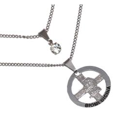 Colar Duplo Minha Profissão Biomedicina Biomédica Aço Inox