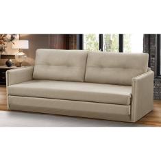 Sofá Cama 2 lugares 1,50m Luisa Suede Bege Adonai Estofados