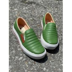 Tênis Feminino Iate de Ziper - GC CALÇADOS, Verde, 35